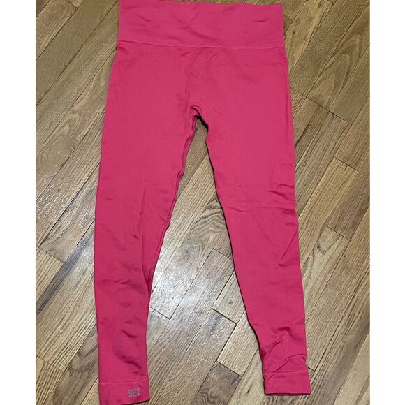 SET Active Pink Sculptflex Seamless Workout Leggings, Women's Large - Picture 3 of 4